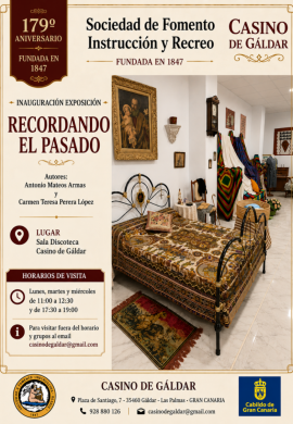 El Casino de Gáldar abre al público la exposición “Recordando el Pasado”