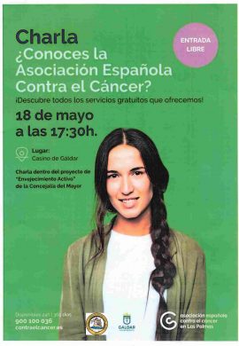 El Casino de Gáldar acoge una charla informativa sobre los servicios gratuitos de la Asociación Española Contra el Cáncer