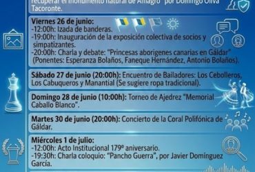 El Casino de Gáldar celebra su 179º Aniversario con un amplio programa cultural, social y deportivo