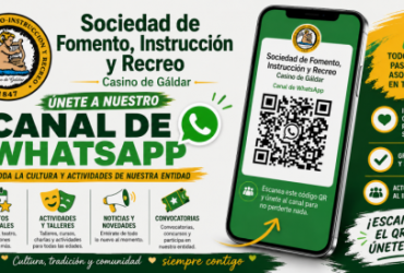 El Casino de Gáldar lanza un canal de WhatsApp para acercar su programación cultural y social a la ciudadaní