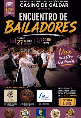Los Cabuqueros organizan un gran Encuentro de Bailadores en el Casino de Gáldar el próximo 27 de junio de 2026