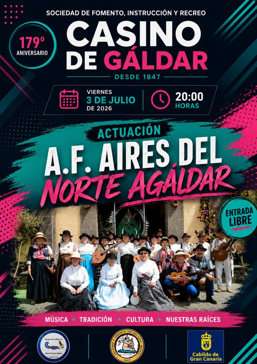 La A.F. Aires del Norte Agáldar protagoniza una nueva cita de la Semana Cultural del Casino de Gáldar