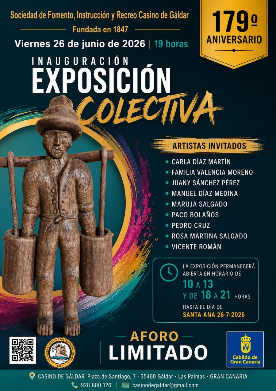 Nueve artistas convierten el Casino de Gáldar en un museo ocasional