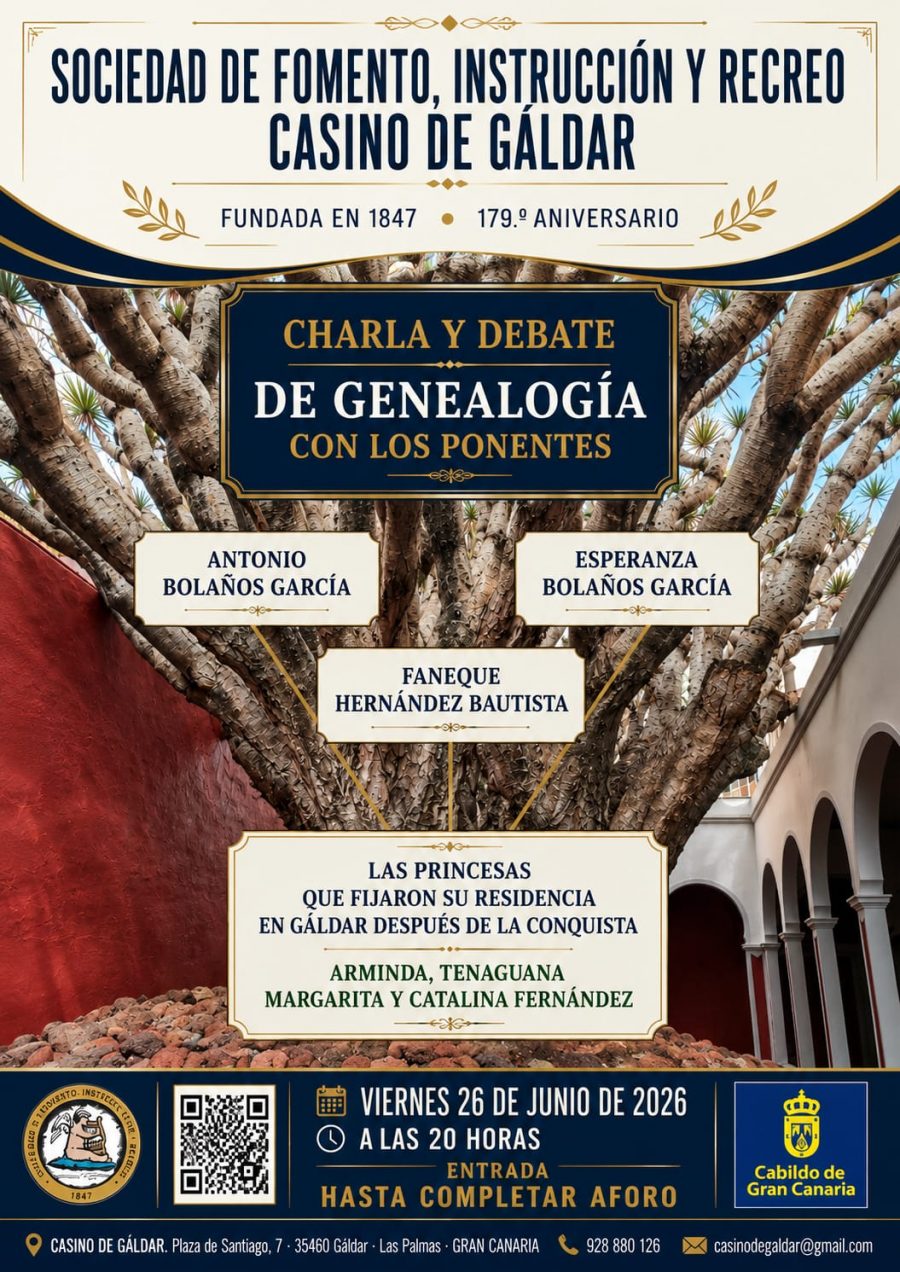 El Casino de Gáldar profundiza en la genealogía de las princesas indígenas que fijaron su residencia en la ciudad tras la Conquista.