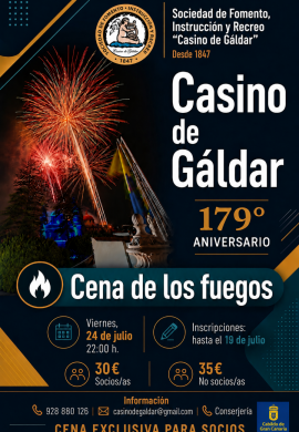 La Cena de los Fuegos regresa al Casino de Gáldar como una de las citas más esperadas de las fiestas de Santiago.